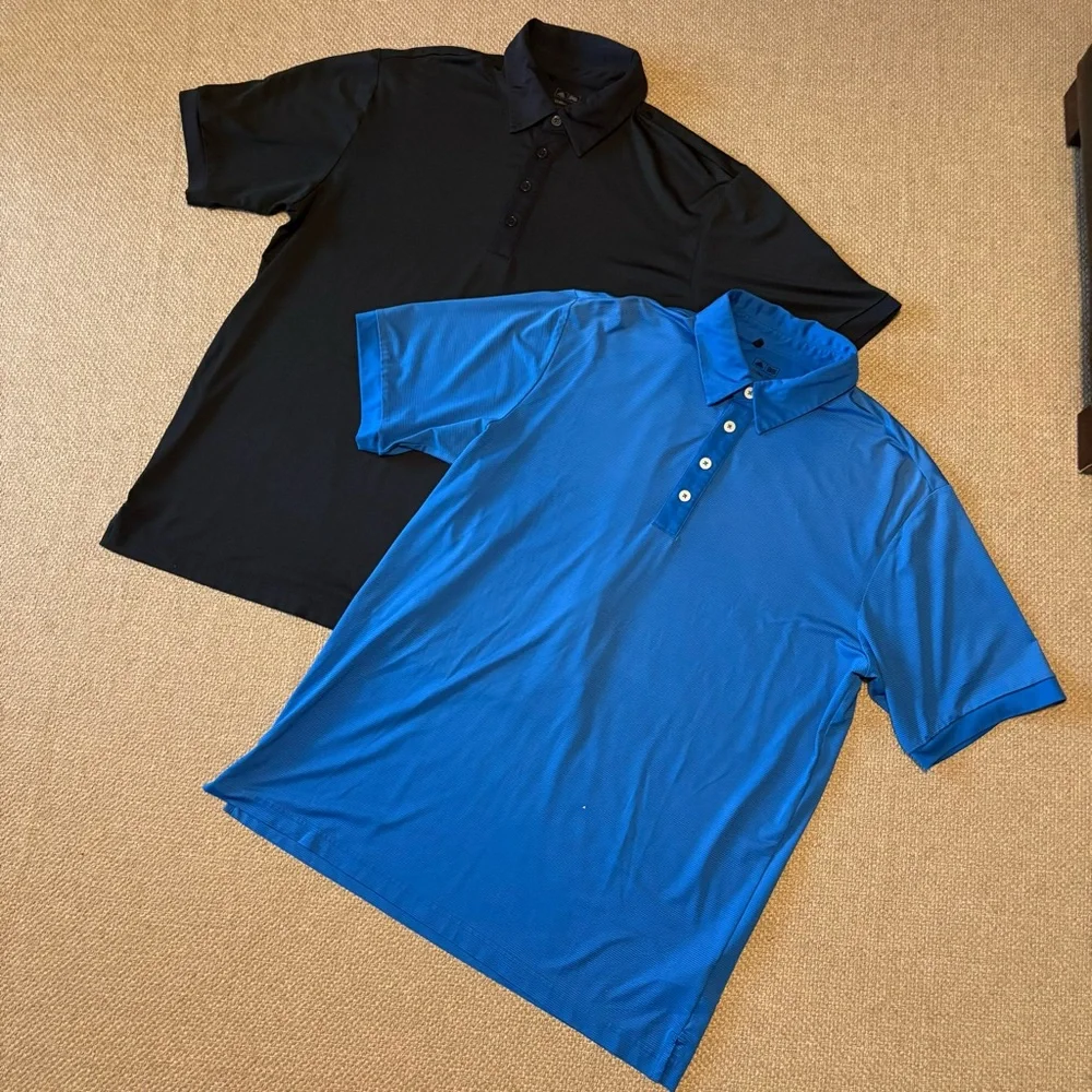 adidas Black and Blue Polo Shirt Duo